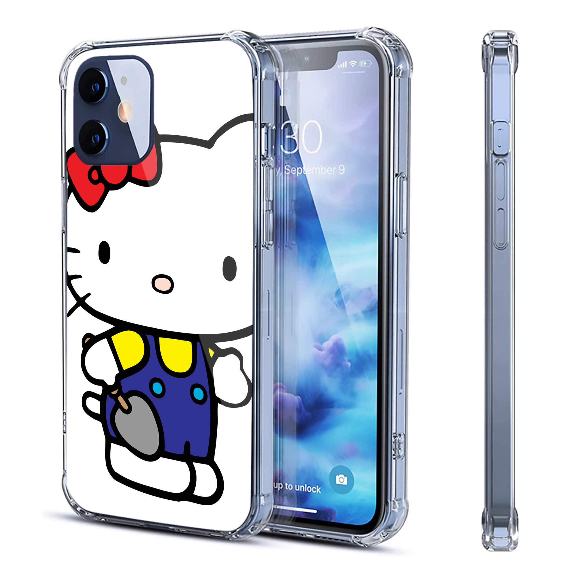 （画像用） Hello Kitty ハローキティ 【iPhone 12シリーズ対応】透明スマホケース（クリアソフトケース）